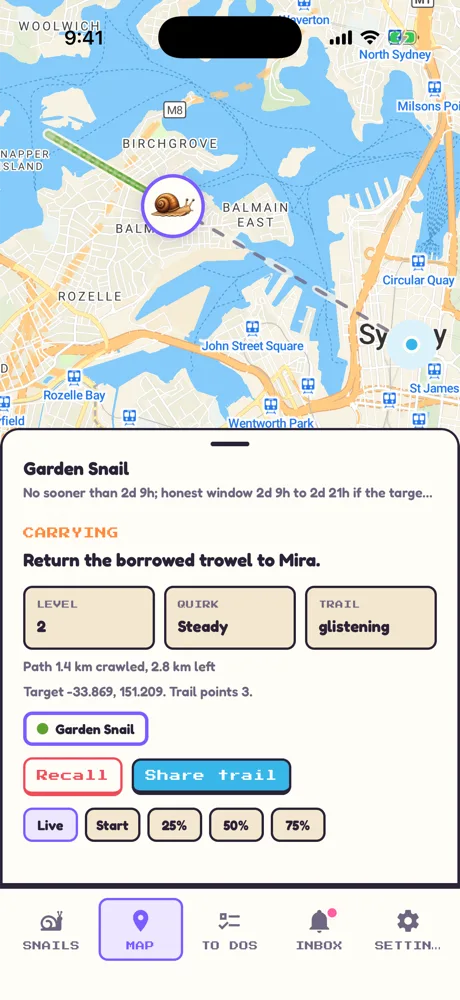 Map screen