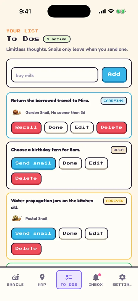 To-Dos list